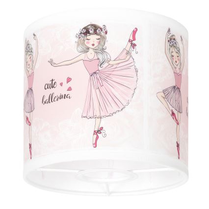 BRILAGI - Univerzálne tienidlo BOBO E27 priemer 15 cm biela/ružová/baletky