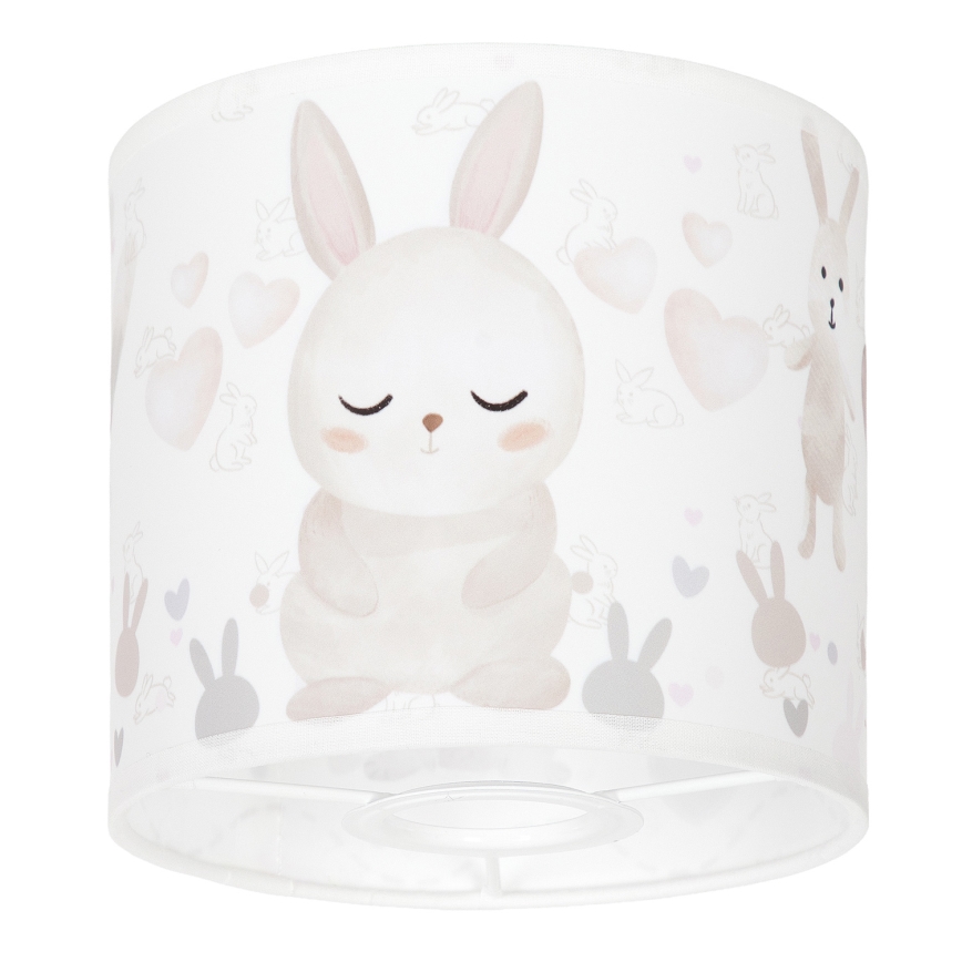 BRILAGI - Univerzálne tienidlo BOBO E27 priemer 15 cm biela/zajačiky