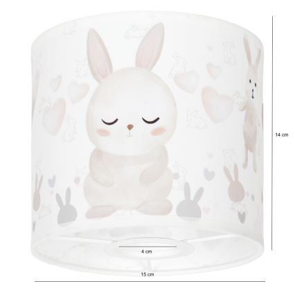 BRILAGI - Univerzálne tienidlo BOBO E27 priemer 15 cm biela/zajačiky