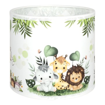 BRILAGI - Univerzálne tienidlo BOBO E27, priemer 15 cm, biela/zelená/džungľa