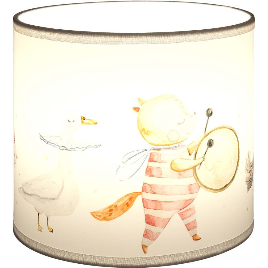 BRILAGI - Univerzálne tienidlo BOBO E27, priemer 15 cm, biela/zvieratká