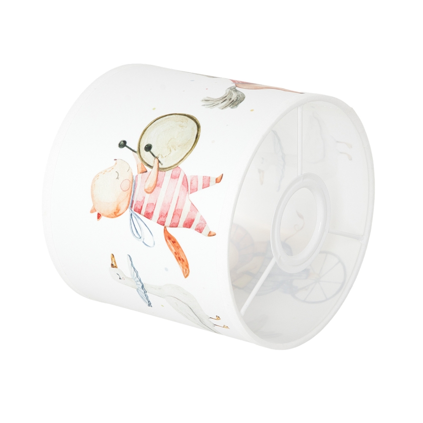 BRILAGI - Univerzálne tienidlo BOBO E27, priemer 15 cm, biela/zvieratká