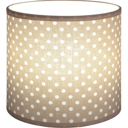 BRILAGI - Univerzálne tienidlo BOBO E27 Ø 15 cm béžové/bodky