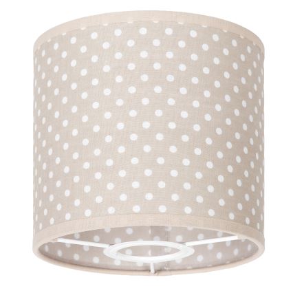BRILAGI - Univerzálne tienidlo BOBO E27 Ø 15 cm béžové/bodky