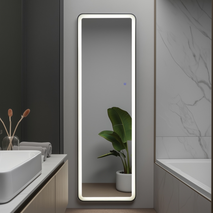 Brilagi - Stojacie zrkadlo ELEGANZA LED/42W/230V 160x50 cm IP44 CRI 90 s možnosťou stmievania + CCT
