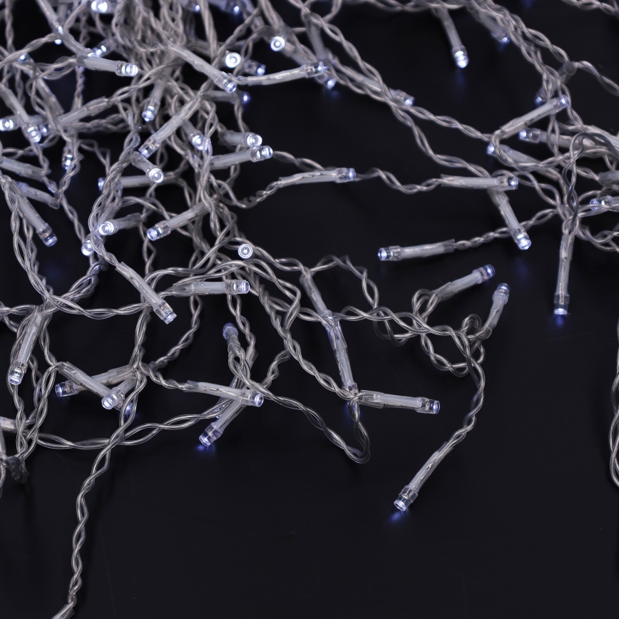 Brilagi - vonkajšia LED svetelná reťaz 200×LED, 8 funkcií, 13 m, IP44, studená biela, cencúle