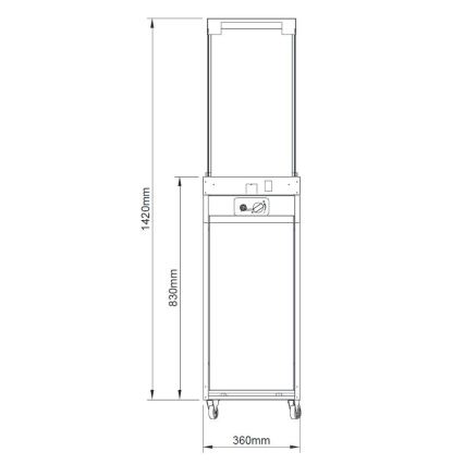 Brilagi - Vonkajší plynový krb FLARO GAS 142x36 cm, 8 kW, 1x AAA, čierny + ochranný kryt