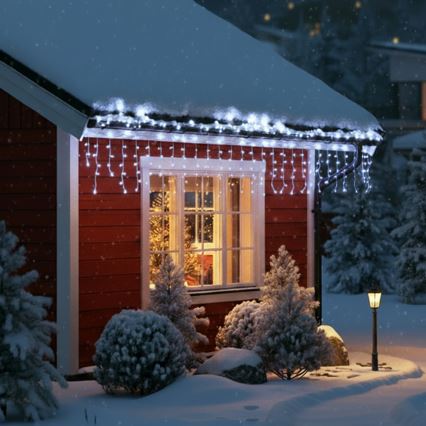 Brilagi - Vonkajší svetelný reťazec 400× LED, 8 režimov, 23 m, IP44, studená biela