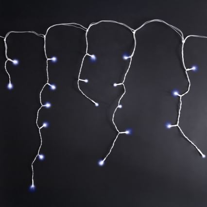 BRILAGI - LED Vonkajší vianočný reťaz 200xLED/8 funkcií 13m IP44 studená biela cencúle