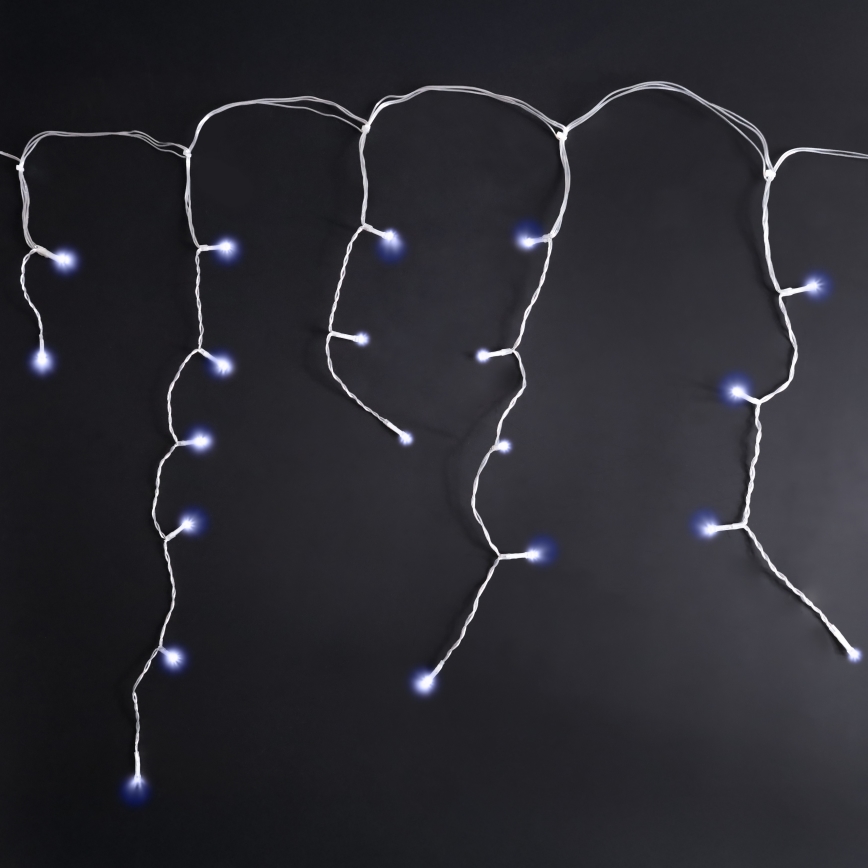 BRILAGI - LED Vonkajší vianočný reťaz 200xLED/8 funkcií 13m IP44 studená biela cencúle