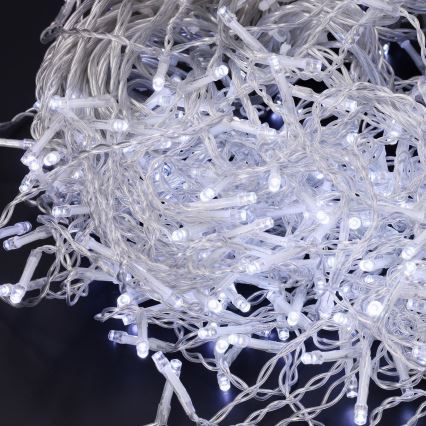 BRILAGI - LED Vonkajší vianočný reťaz 200xLED/8 funkcií 13m IP44 studená biela cencúle