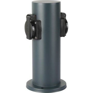 Brilagi - Vonkajší zásuvkový stĺpik PILLAR 2Z SCHUKO 230V IP44 antracit