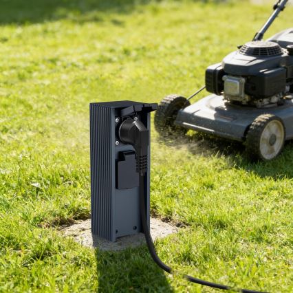 Brilagi - Vonkajší zásuvkový stĺpik PILLAR 2Z SCHUKO 230V IP44 antracit