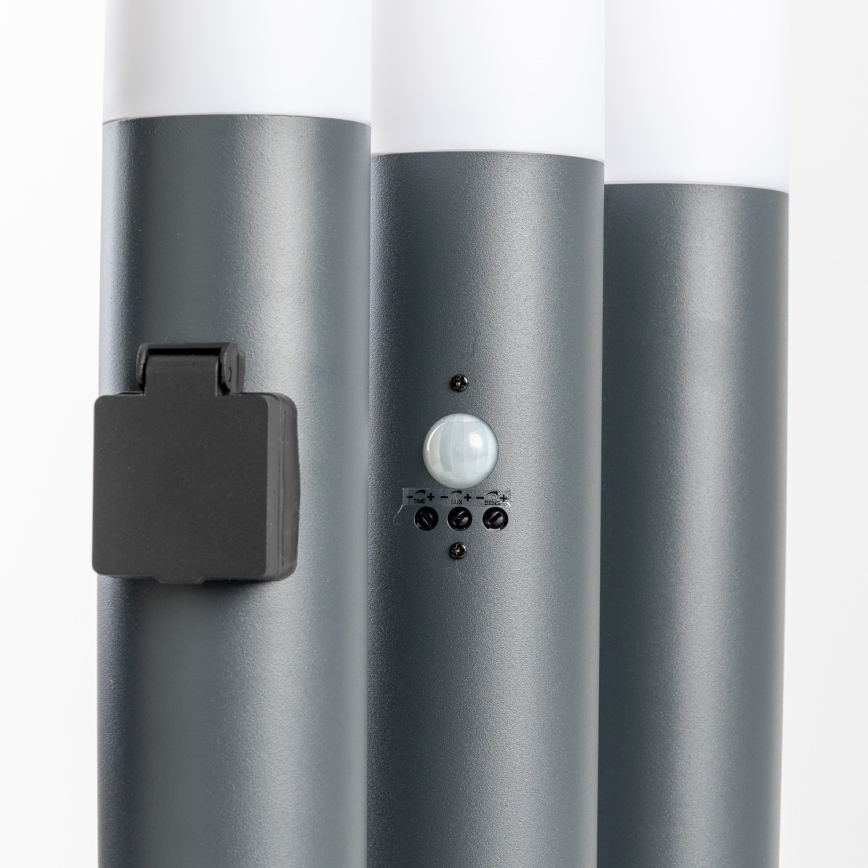 BRILAGI - Vonkajšia lampa ELIA 1xE27/20W/230V IP44 100 cm antracit