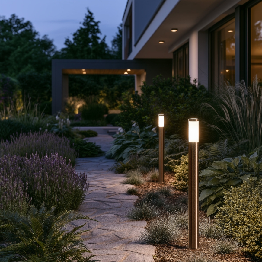 BRILAGI - Vonkajšia lampa ELIA 1xE27/20W/230V IP44 100 cm matný chróm