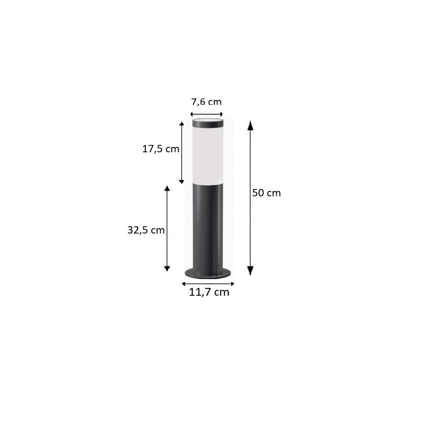 BRILAGI - Vonkajšia lampa ELIA 1xE27/20W/230V IP44 50 cm antracitová