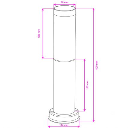 BRILAGI - Vonkajšia lampa NOVA 1xE27/15W/230V 40 cm IP44 čierna