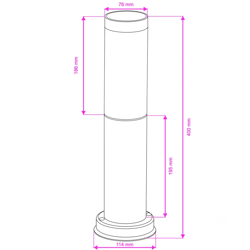 BRILAGI - Vonkajšia lampa NOVA 1xE27/15W/230V 40 cm IP44 hnedá
