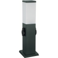 Brilagi - Vonkajšia lampa s 2 zásuvkami SCHUKO 1xE27/15W/230V 40 cm IP44 antracit
