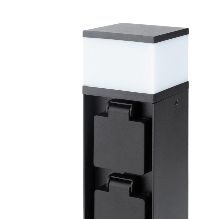 Brilagi - Vonkajšia lampa s 2 zásuvkami SCHUKO 1xG9/11W/230V IP44 čierna