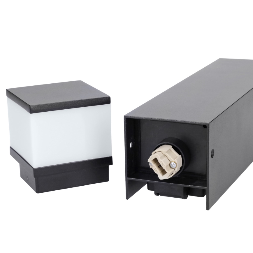 Brilagi - Vonkajšia lampa s 2 zásuvkami SCHUKO 1xG9/11W/230V IP44 čierna