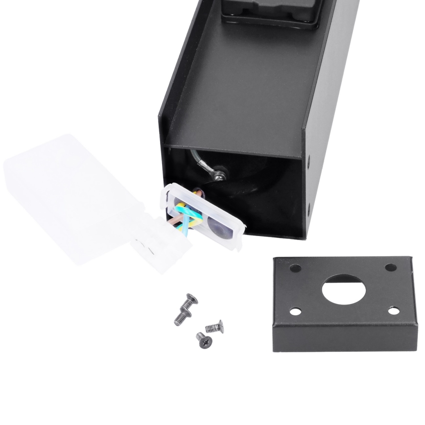 Brilagi - Vonkajšia lampa s 2 zásuvkami SCHUKO 1xG9/11W/230V IP44 čierna