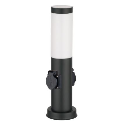 Brilagi - Vonkajšie svietidlo NOVA so 2 zásuvkami SCHUKO 1xE27/15W/230V 40 cm IP44 čierne