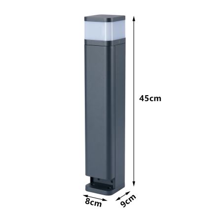 Brilagi - Vonkajšie svietidlo PILLAR so 2 zásuvkami SCHUKO, 1xG9/11W/230V, IP44, antracit