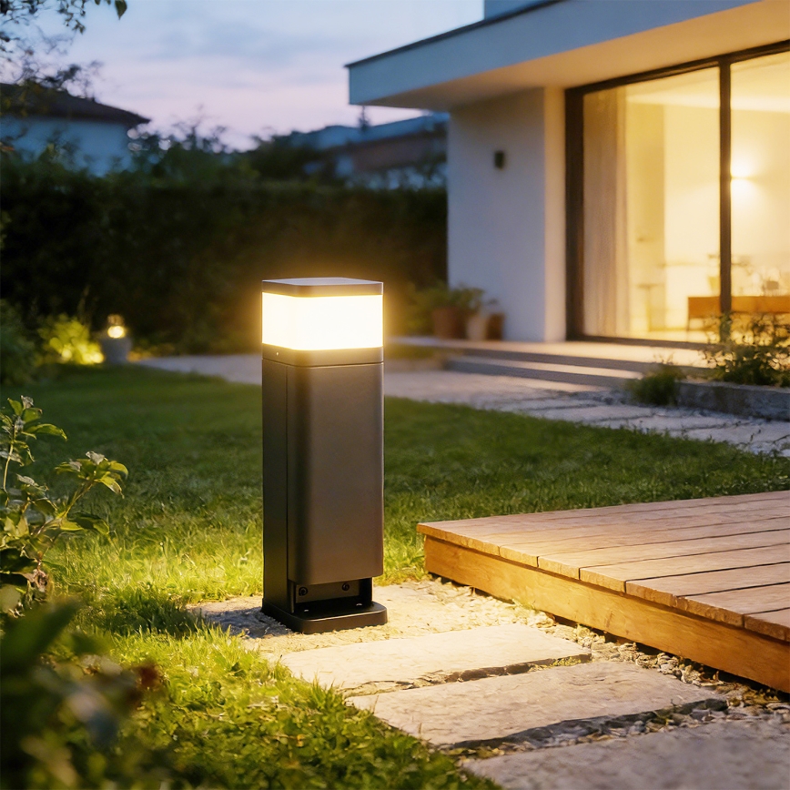 Brilagi - Vonkajšia lampa s 2 zásuvkami SCHUKO PILLAR 1xG9/11W/230V IP44 antracitová