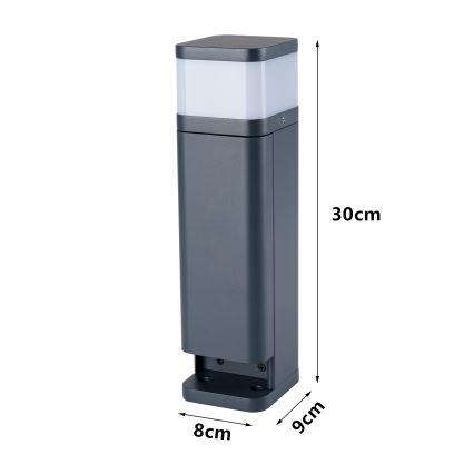 Brilagi - Vonkajšia lampa s 2 zásuvkami SCHUKO PILLAR 1xG9/11W/230V IP44 antracitová