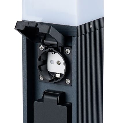 Brilagi - Vonkajšie svietidlo PILLAR s 2 zásuvkami SCHUKO 1xG9/11W/230V IP44 antracit