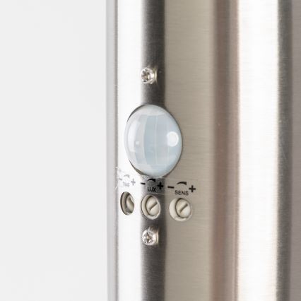 BRILAGI - Vonkajšia lampa so snímačom pohybu ELIA 1xE27/20W/230V IP44 100 cm matný chróm