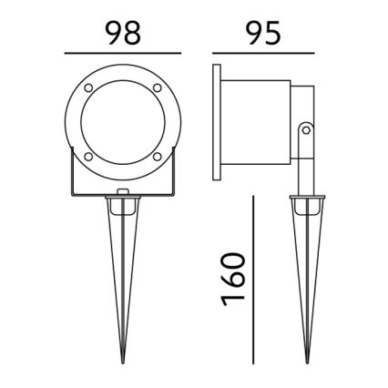 BRILAGI - Vonkajšia lampa TERRA 1xGU10/50W/230V IP65 antracit