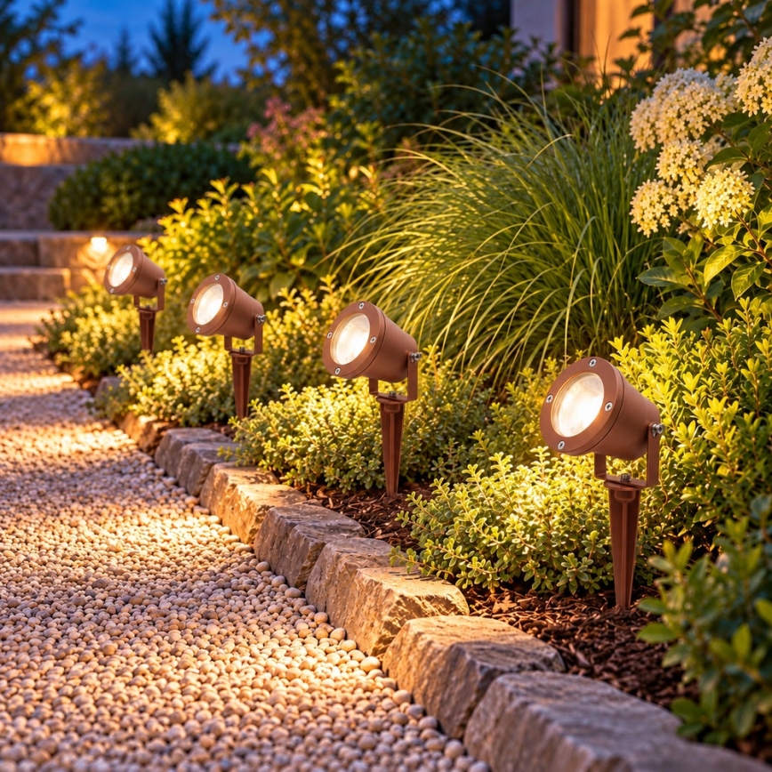 BRILAGI - Vonkajšia lampa TERRA 1xGU10/50W/230V IP65 rezavá