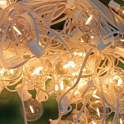 Brilagi - LED vonkajšia dekoračná reťaz GIRLANDA 25xE12/0,8W/230V 20m biela IP44 teplá biela