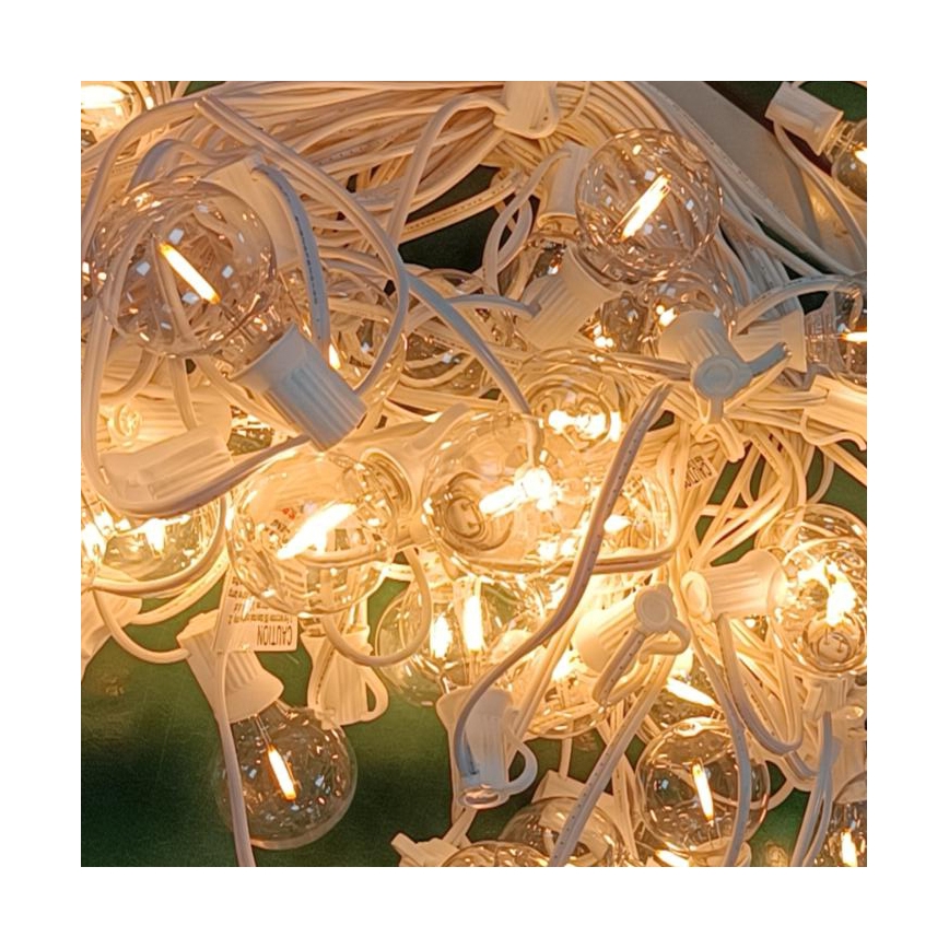 Brilagi - LED vonkajšia dekoračná reťaz GIRLANDA 25xE12/0,8W/230V 20m biela IP44 teplá biela