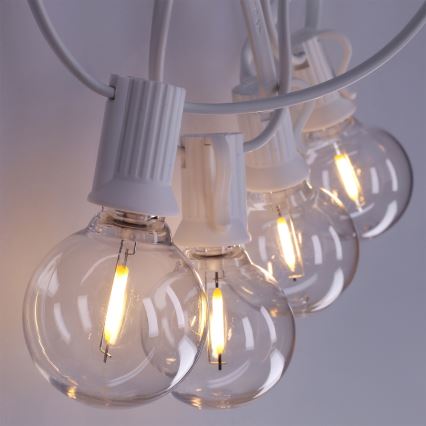 Brilagi - LED vonkajšia dekoračná reťaz GIRLANDA 25xE12/0,8W/230V 20m biela IP44 teplá biela