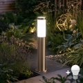 BRILAGI - Vonkajšia LED lampa ELIA 1xE27/7W/230V 4000K IP44 50 cm matný chróm