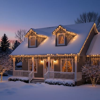 Brilagi - LED vonkajší reťaz 200xLED/8 funkcií 13m IP44 teplá biela cencúle