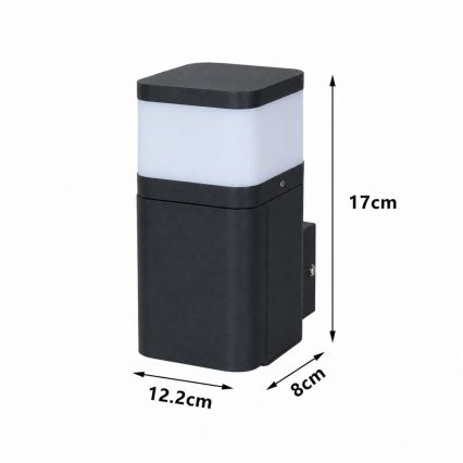 BRILAGI - Vonkajšie nástenné svietidlo so zásuvkou SCHUKO PILLAR 1xG9/11W/230V IP44 čierna