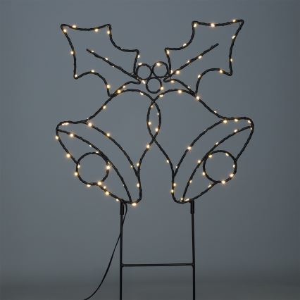 Brilagi - Vonkajšia vianočná LED dekorácia LED/3xAA IP44 55x32 cm zvončeky
