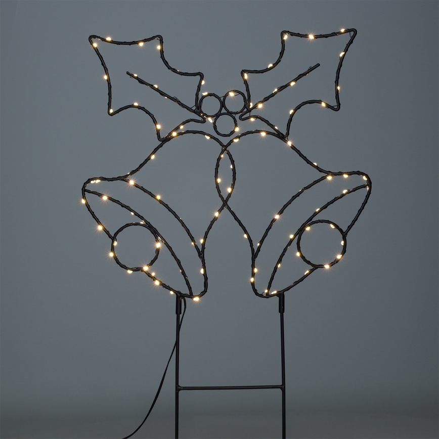 Brilagi - Vonkajšia vianočná LED dekorácia LED/3xAA IP44 55x32 cm zvončeky