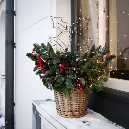 Brilagi - Vonkajšia vianočná LED dekorácia LED/3xAA IP44 55x32 cm zvončeky