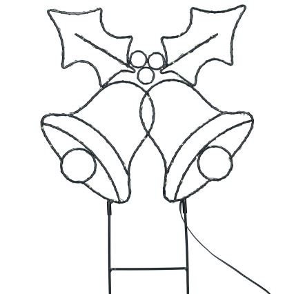 Brilagi - Vonkajšia vianočná LED dekorácia LED/3xAA IP44 55x32 cm zvončeky