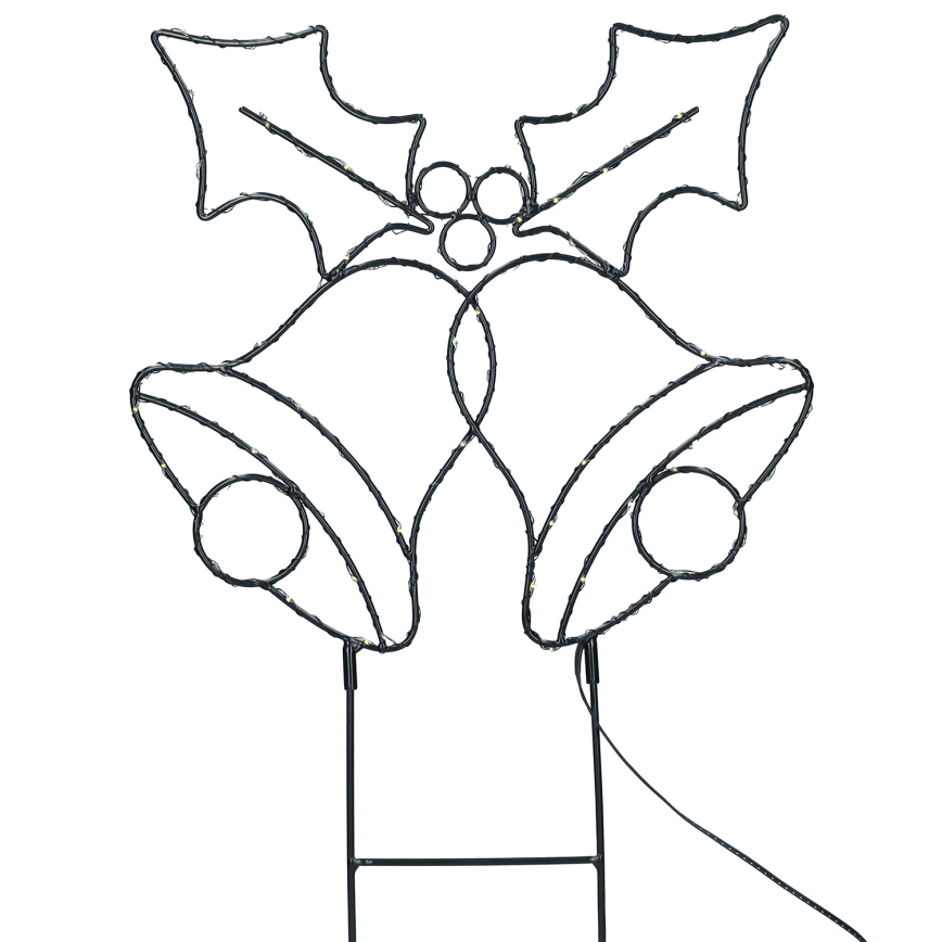 Brilagi - Vonkajšia vianočná LED dekorácia LED/3xAA IP44 55x32 cm zvončeky