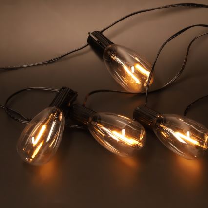 BRILAGI - Vonkajšia vianočná LED girlanda 10xLED/3xAA 3,2m IP44 teplá biela