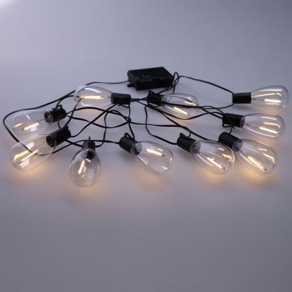 BRILAGI - Vonkajšia vianočná LED girlanda 10xLED/3xAA 3,2m IP44 teplá biela