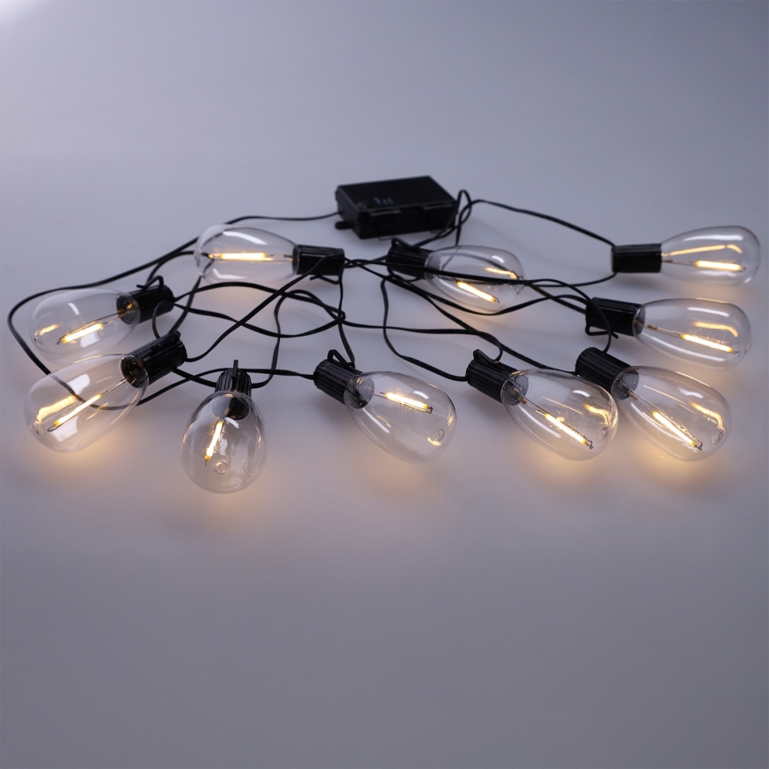 BRILAGI - Vonkajšia vianočná LED girlanda 10xLED/3xAA 3,2m IP44 teplá biela