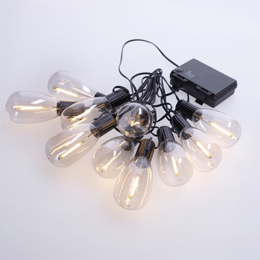 BRILAGI - Vonkajšia vianočná LED girlanda 10xLED/3xAA 3,2m IP44 teplá biela