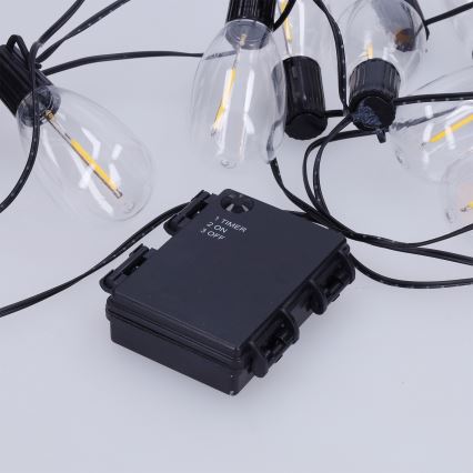 BRILAGI - Vonkajšia vianočná LED girlanda 10xLED/3xAA 3,2m IP44 teplá biela